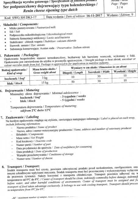 polish gouda technical analysis documents