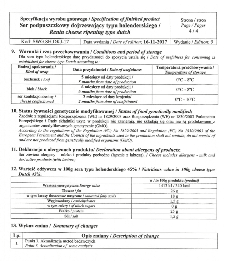 polish gouda technical analysis documents