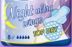00430 Ultra Night Top dry New with wings