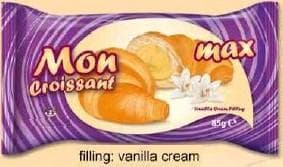 Mon croissant max croissant, vanilla cream