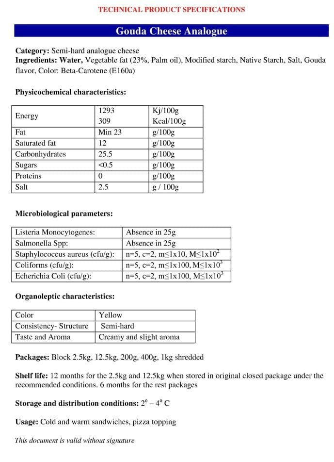 Vegan analogue yellow cheese